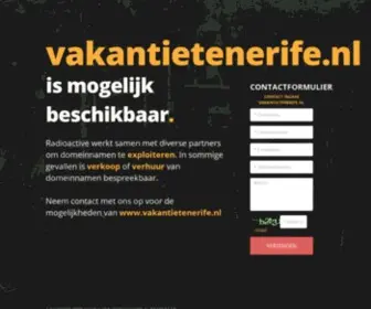 Vakantietenerife.nl(De website) Screenshot