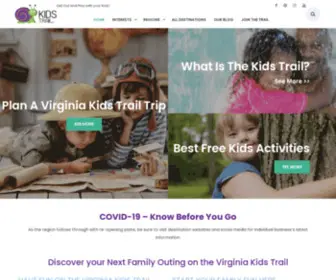 Vakidstrail.com(Plan an adventure on the Virginia Kids Trail. Our mission) Screenshot