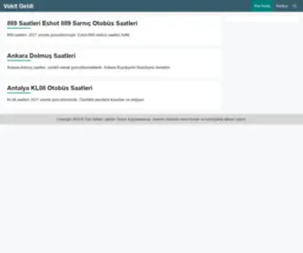 Vakitgeldi.com(Vakit Geldi • Otobüs Saatleri ve Ulaşım Saatleri) Screenshot
