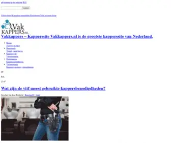 Vakkappers.nl(Kapperssite is de grootste kapperssite van Nederland) Screenshot