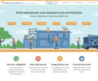 Vakmanvinden.nl(Online offertes aanvragen) Screenshot