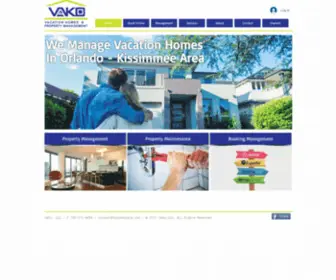 Vakorentals.com(Disney vacation homes) Screenshot