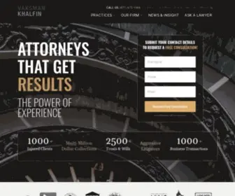 Vaksman-Khalfin.com(Personal Injury) Screenshot