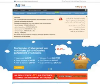 Vala-Bleu.com(Hébergement web) Screenshot