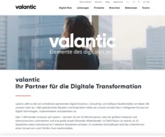Valantic.com(Elemente des digitalen Jetzt) Screenshot