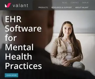 Valant.io(EHR Software for Behavioral Health Practices) Screenshot