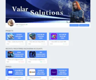Valar-Solutions.com(Buy Instagram Accounts) Screenshot