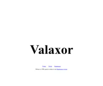 Valaxor.com(Web site created using create) Screenshot