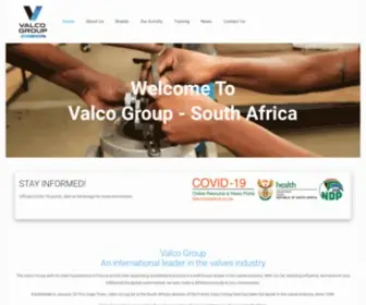 Valcogroup.co.za(Valve Manufacturing and Refurbishment) Screenshot