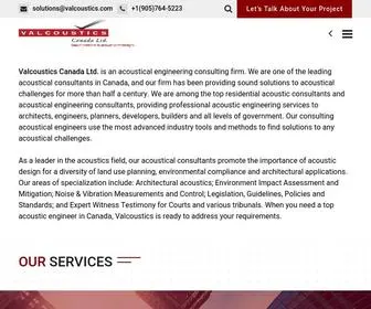 Valcoustics.com(Acoustical Consultants in Toronto) Screenshot