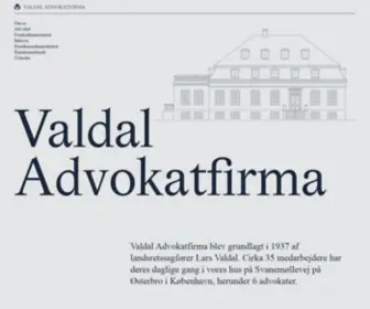 Valdal.com(Valdal Advokatfirma) Screenshot