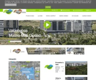 Valdebebas.es(Web oficial del desarrollo urbanístico de Valdebebas. Ubica tu hotel o empresa) Screenshot