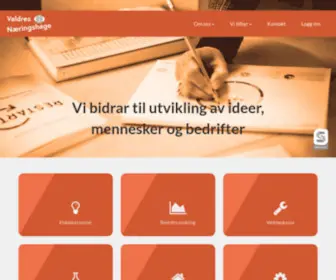 Valdres-Nhage.no(Næringshage) Screenshot