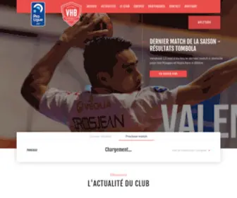 Valencehandball.fr(Page d'accueil) Screenshot