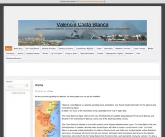 Valenciacostablanca.com(News, Information, Weather, Tourist Guide for the Valencia and Costa Blanca areas of Spain) Screenshot