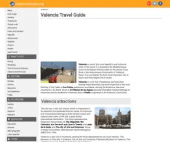 Valenciaguide.org(Valencia Travel Guide) Screenshot