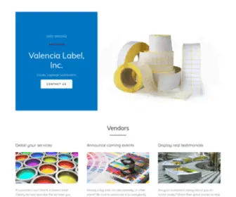 Valencialabel.com(Valencia Label) Screenshot