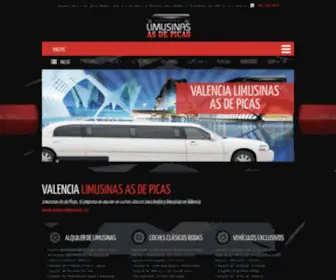 Valencialimusinas.es(Alquiler de Limusinas y Coches para Bodas o Despedidas de soltera/o) Screenshot