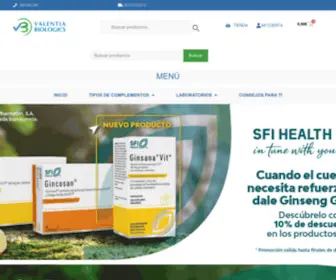 Valentiabiologics.com(Valentia Biologics Complementos alimenticios) Screenshot