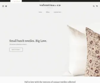 Valentina-CO.ca(Small batch textiles) Screenshot