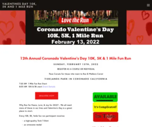 Valentinesday10K.com(Valentinesday 10K) Screenshot