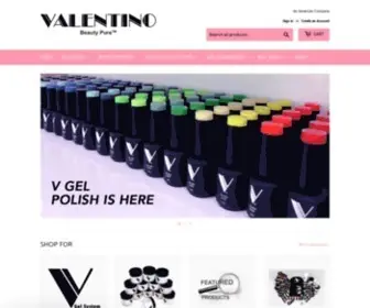 Valentinobeautypure.com(Professional Acrylic & Gel Nail Products) Screenshot