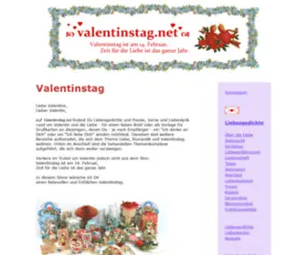Valentinstag.net(Liebesgedichte & Liebeskarten) Screenshot