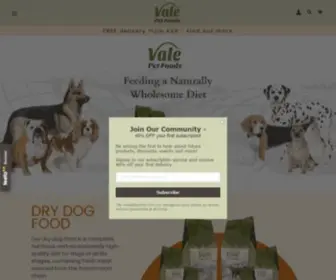 Valepetfoods.com(Vale Pet Foods) Screenshot