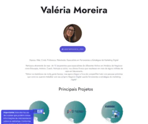 Valeriamoreira.com.br(Empreendedorismo com Valéria Moreira Links) Screenshot