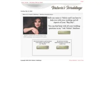 Valeriesweddings.com(Valerie's Weddings) Screenshot