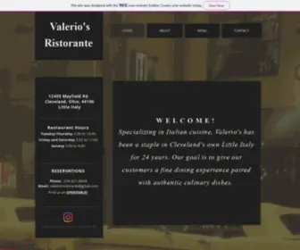 Valeriosristorante.com(Valerios) Screenshot