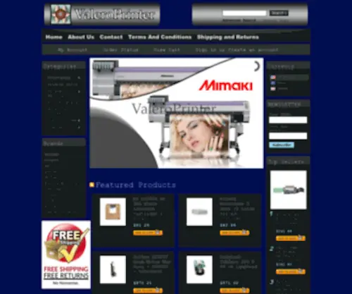 Valeroprinter.com(Buy Print Head and Print Parts) Screenshot