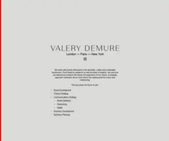 Valerydemure.com(The Valery Demure Agency represents brands with signature perspectives and) Screenshot