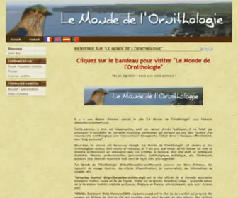 Valeryschollaert.com(Le monde de l'ornithologie) Screenshot