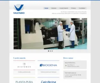 Valetudo.com(Produzione cosmetici) Screenshot