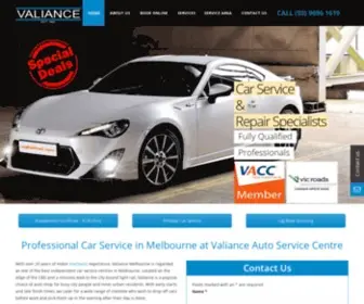 Valiance.com.au(Car Service & Repairs) Screenshot