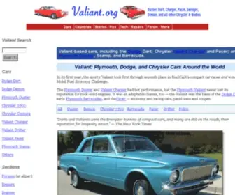 Valiant.org(Chrysler A) Screenshot