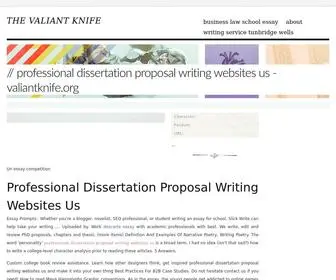 Valiantknife.org(Professional dissertation proposal writing websites us) Screenshot