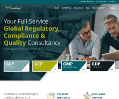 Validant.com(Global Regulatory) Screenshot