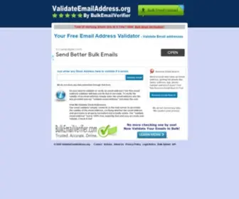 Validateemailaddress.org(Cookie Consent Required) Screenshot