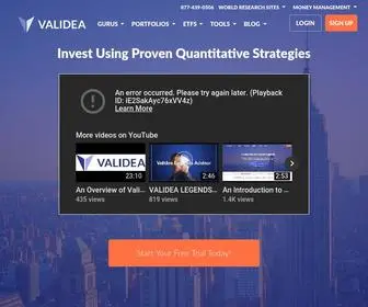 Validea.com(Invest Like Wall Street Legends) Screenshot