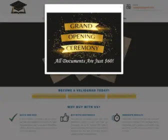 Validgrad.com(Buy high School Diploma Certificates and Transcripts) Screenshot