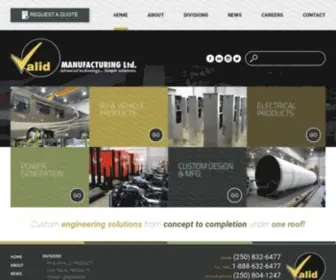 Validmanufacturing.com(Valid Manufacturing Ltd) Screenshot