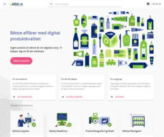 Validoo.se(Bättre affärer med digital produktkvalitet) Screenshot