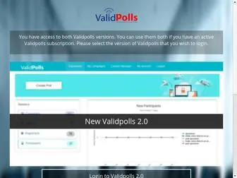 Validpolls.com(Welcomepage) Screenshot