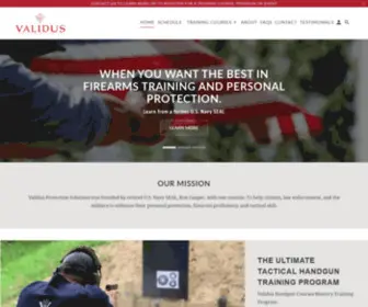 Validusprotection.com(Firearms Training in Ohio for Civilians) Screenshot