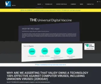 Validy.com(The Universal Digital Vaccine) Screenshot