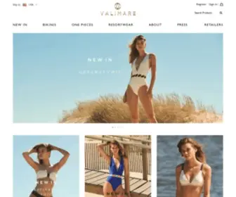 Valimare.com(Luxury swimwear and resortwear) Screenshot