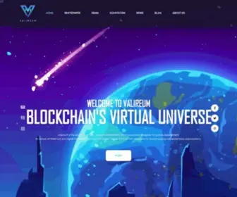 Valireum.net(Blockchain's Virtual Universe) Screenshot