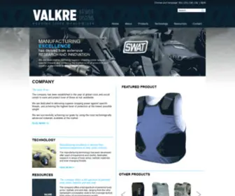 Valkrebodyarmor.com(VALKRE Armor Systems) Screenshot